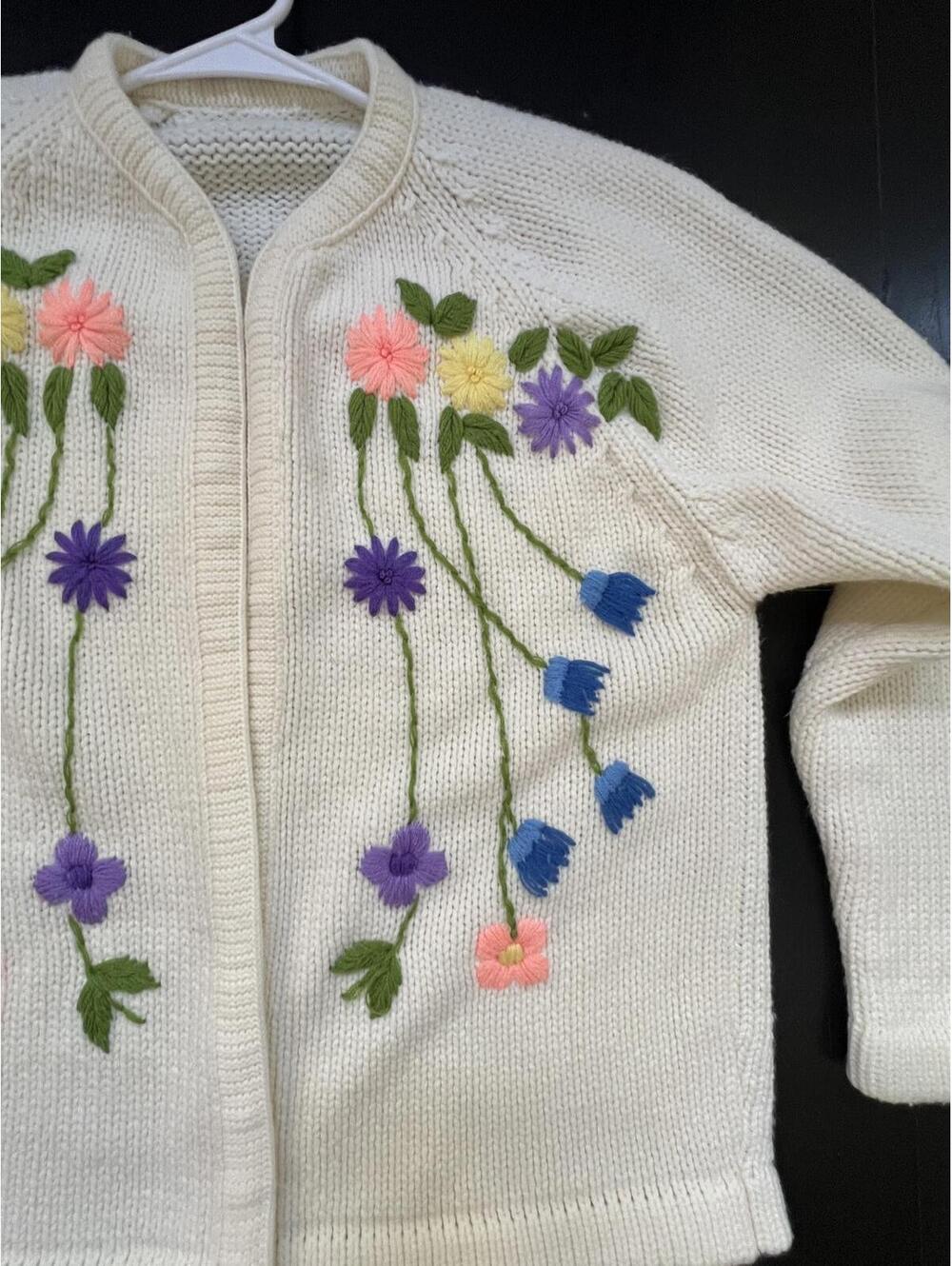 Vintage Women's Handmade Cardigan Sweater - Picture 2 of 5